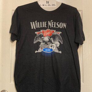 Willie Nelson and Family live in concert original tee black sze XL
